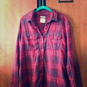 American Eagle destroyed oversized flannel